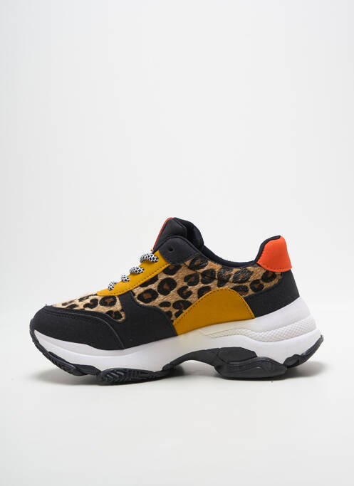 Adidași vârf rotund toc de 4 la 6 cm galben IDEAL SHOES femme