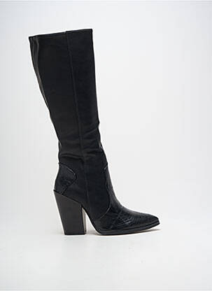 Cizme cubanez toc de 7 la 9 cm negru IDEAL SHOES femeie