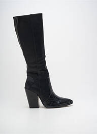 Cizme cubanez toc de 7 la 9 cm negru IDEAL SHOES femeie