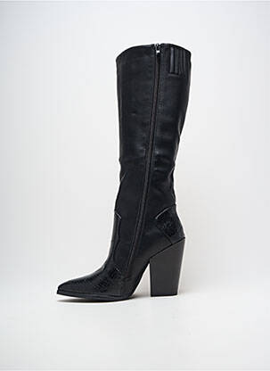 Cizme cubanez toc de 7 la 9 cm negru IDEAL SHOES femeie