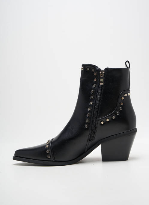 Botine/ghete material neted toc de 7 la 9 cm negru POTI PATI femme