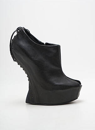 Sandale/pantofi decupați țesătură satinată toc de 4 la 6 cm negru CINZIA ARANIA femeie
