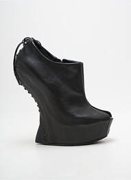 Sandale/pantofi decupați țesătură satinată toc de 4 la 6 cm negru CINZIA ARANIA femeie