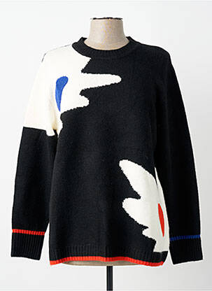 Pulover guler rotund mâneci lungi negru SCORZZO femme