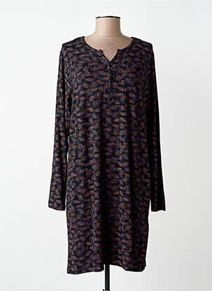 Rochie midi imprimeu fantezie mâneci lungi negru CISO femme