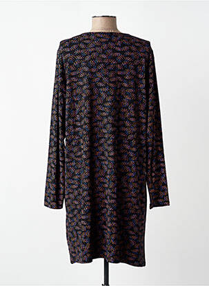 Rochie midi imprimeu fantezie mâneci lungi negru CISO femeie