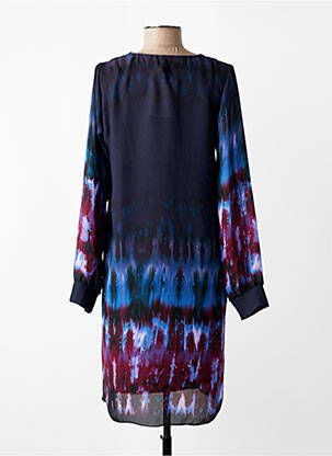 Rochie midi imprimeu fantezie mâneci lungi albastru LA FEE MARABOUTEE femeie