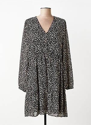 Rochie midi imprimeu fantezie mâneci lungi negru LA FEE MARABOUTEE femme