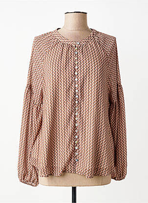 Cămașă imprimeu fantezie mâneci lungi roz C'EST BEAU LA VIE femme