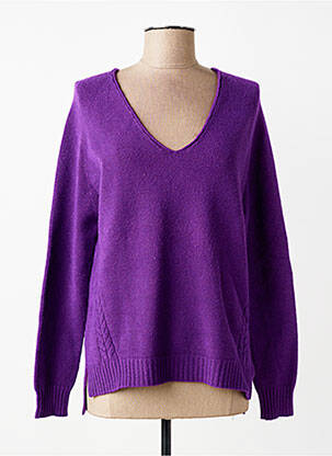 Pulover croială cambrată mâneci lungi violet L'ATELIER D'ANNA femeie