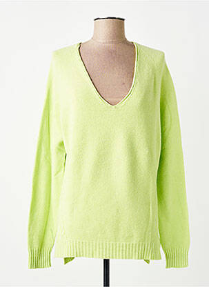 Pulover guler în v mâneci lungi verde L'ATELIER D'ANNA femme