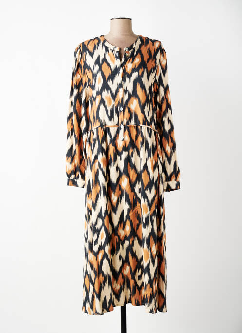 Rochie lungă mâneci lungi mâneci lungi bej C'EST BEAU LA VIE femme