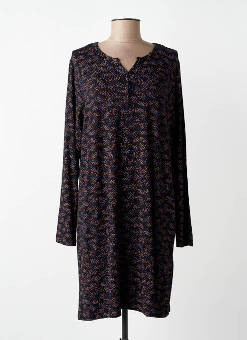 Rochie midi imprimeu fantezie mâneci lungi negru CISO femme