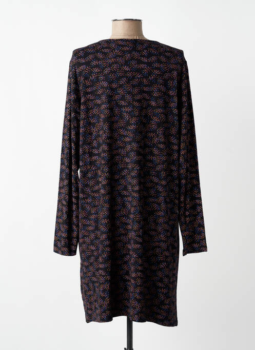 Rochie midi imprimeu fantezie mâneci lungi negru CISO femme