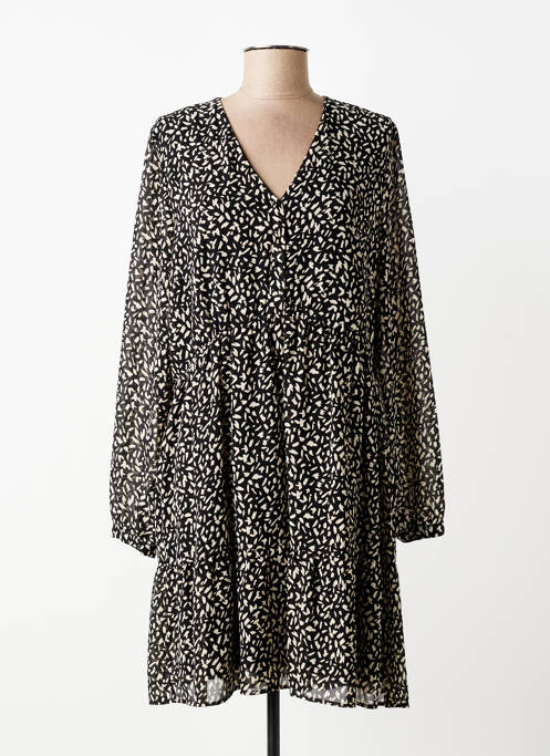 Rochie midi imprimeu fantezie mâneci lungi negru LA FEE MARABOUTEE femme