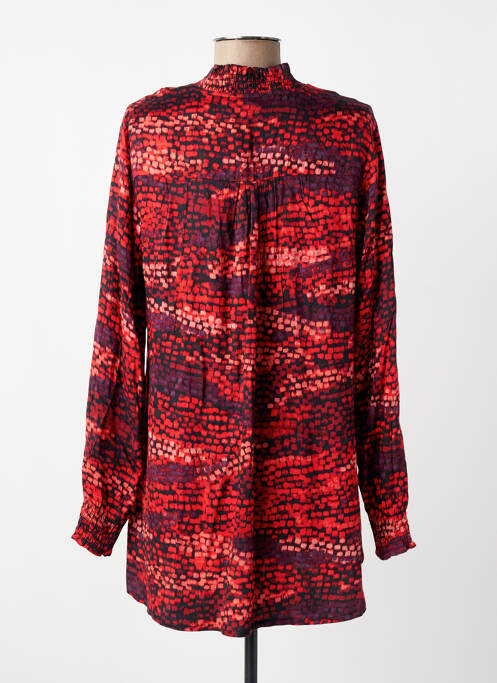 Cămașă imprimeu fantezie mâneci lungi roșu CISO femme