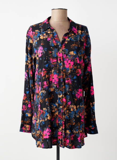 Cămașă imprimeu fantezie mâneci lungi negru CISO femme