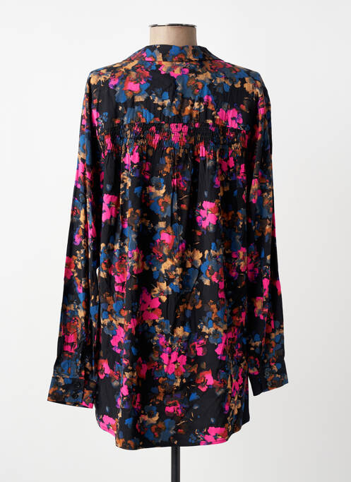 Cămașă imprimeu fantezie mâneci lungi negru CISO femme