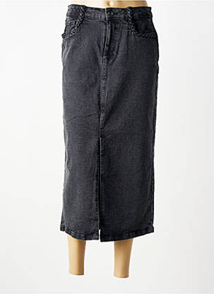 Fustă lungă croială dreaptă negru ICHI femme