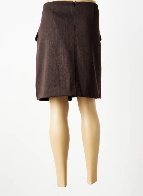 Fustă scurtă buzunare maro ICHI femme