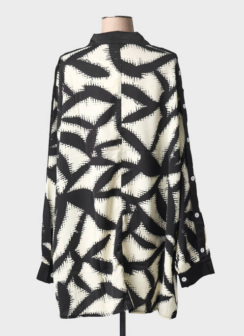 Tunică mâneci lungi imprimeu fantezie negru 2W PARIS femme