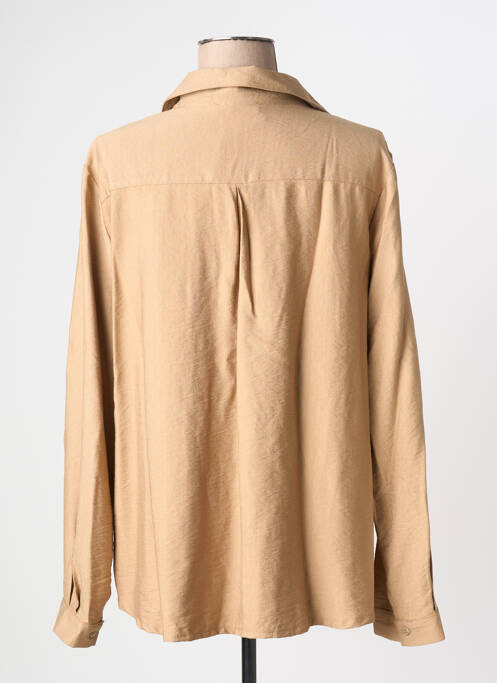 Cămașă țesătură crep mâneci lungi bej HALOGENE femme