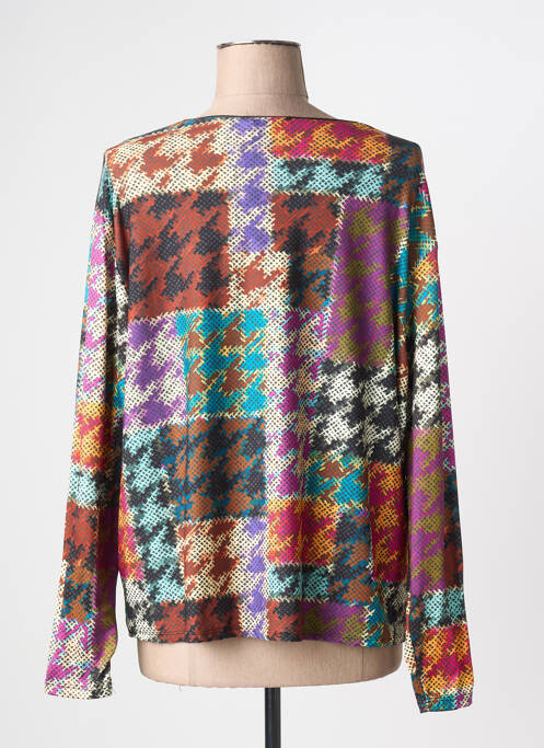 Tricou guler în v mâneci lungi negru HALOGENE femme