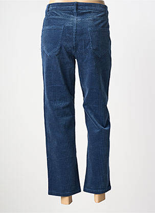 Pantalon 7/8 închidere cu fermoar sub clapetă cu nasturi albastru JENSEN femeie