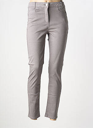 Pantalon slim buzunare gri JULIE GUERLANDE femeie