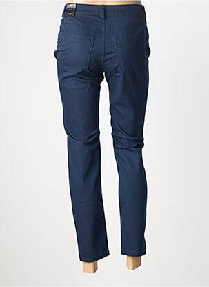Pantalon 7/8 închidere cu fermoar sub clapetă cu nasturi albastru JENSEN femeie