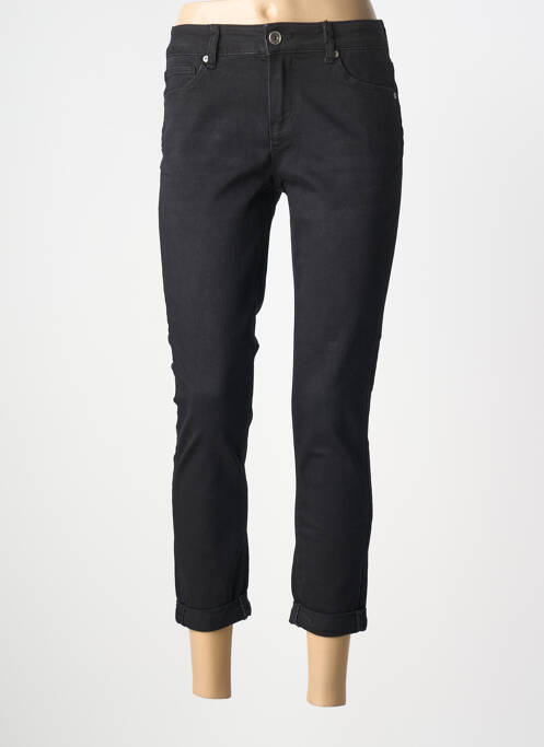 Pantalon 7/8 închidere cu fermoar sub clapetă cu nasturi negru BETTY BARCLAY femme