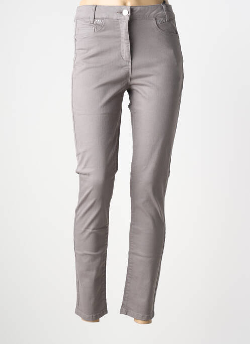 Pantalon slim buzunare gri JULIE GUERLANDE femme