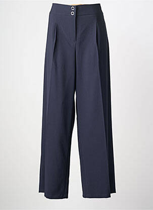 Pantalon larg închidere cu fermoar sub clapetă cu nasturi mărime normală albastru BETTY BARCLAY femme