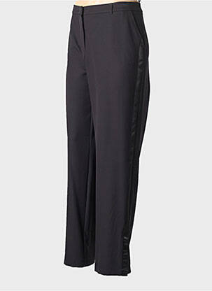 Pantalon drept talie cu cleme mărime normală negru TUZZI femme