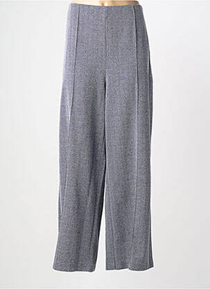 Pantalon larg închidere cu fermoar lateral talie înaltă albastru ICHI femme