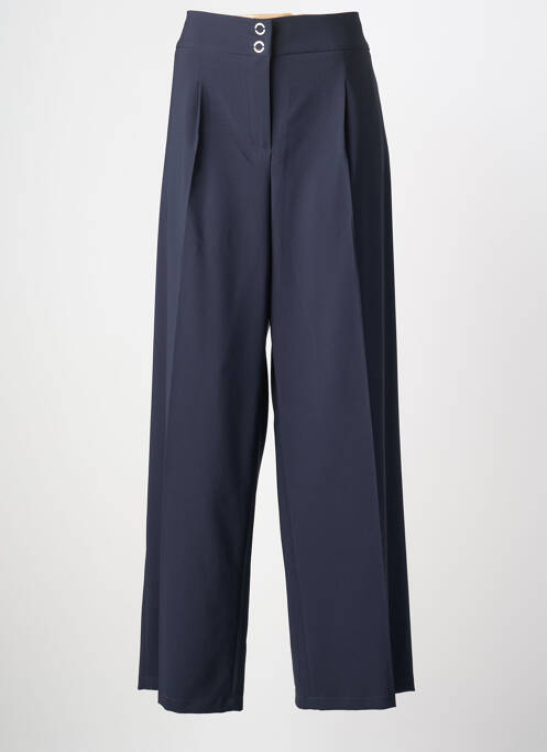 Pantalon larg închidere cu fermoar sub clapetă cu nasturi mărime normală albastru BETTY BARCLAY femme