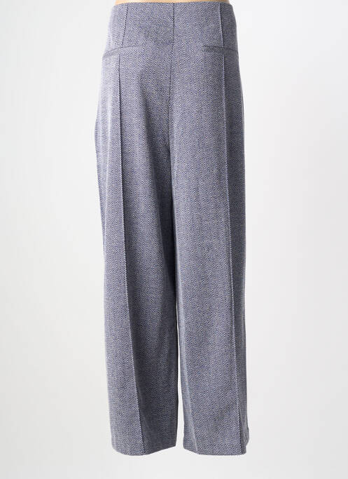 Pantalon larg închidere cu fermoar lateral talie înaltă albastru ICHI femme