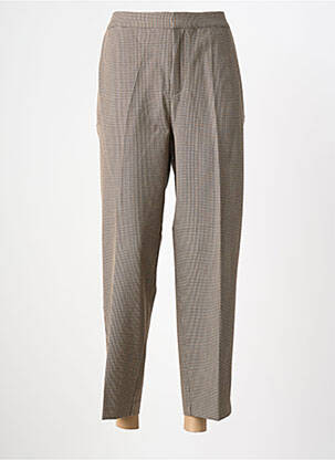 Pantalon 7/8 talie cu cleme mărime normală bej KAFFE femeie
