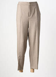 Pantalon 7/8 talie elastică mărime normală bej KAFFE femme