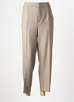 Pantalon 7/8 talie elastică mărime normală bej KAFFE femme