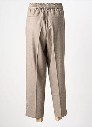 Pantalon 7/8 talie elastică mărime normală bej KAFFE femeie