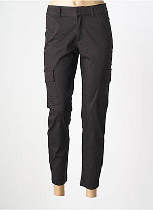 Pantalon 7/8 talie cu cleme mărime normală negru KAFFE femeie