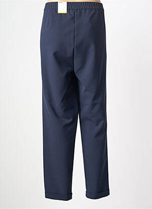 Pantalon drept țesătură crep mărime normală albastru FRANK WALDER femme