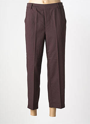Pantalon 7/8 țesătură poplin mărime normală maro KAFFE femeie