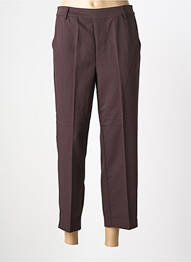 Pantalon 7/8 țesătură poplin mărime normală maro KAFFE femeie