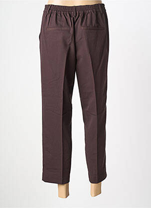 Pantalon 7/8 țesătură poplin mărime normală maro KAFFE femeie