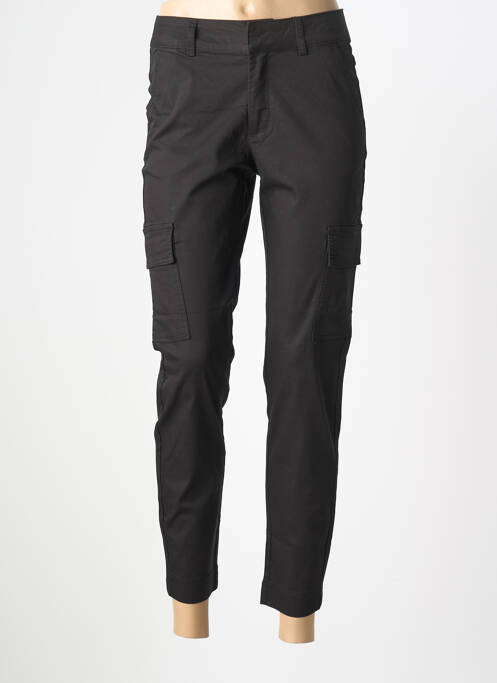 Pantalon 7/8 țesătură poplin mărime normală negru KAFFE femme