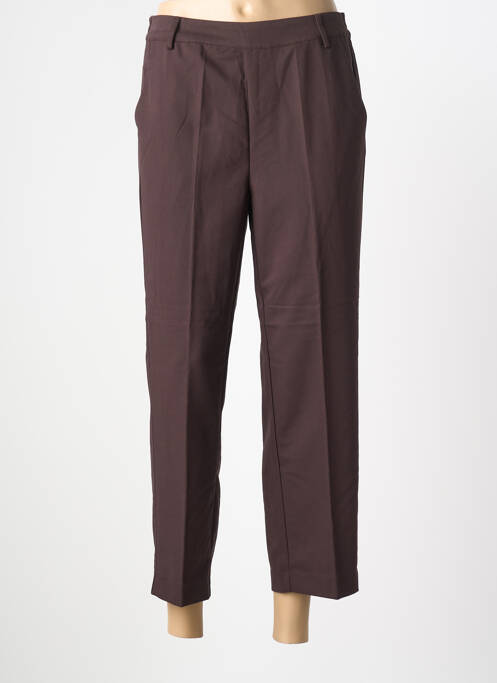 Pantalon 7/8 talie elastică mărime normală maro KAFFE femme