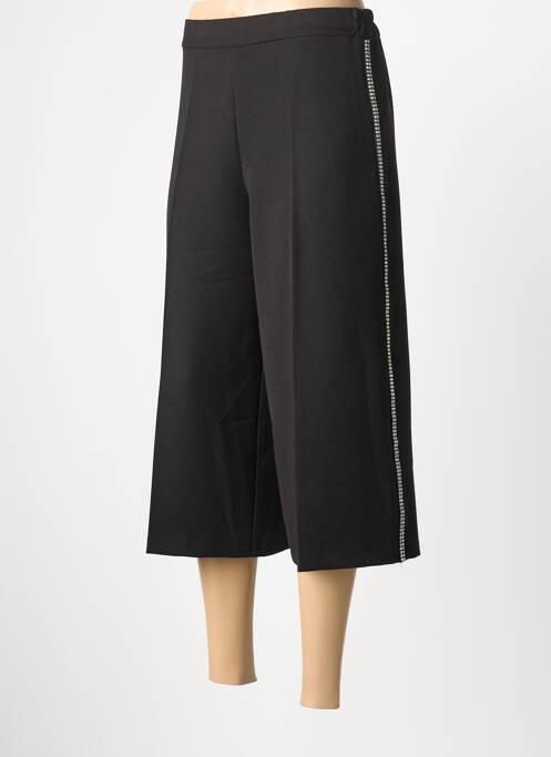 Pantalon trei sferturi elasticitate talie joasă negru EMABLUES femme