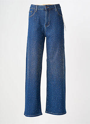 Blugi cu croială largă țesătură brută mărime normală albastru B.S JEANS femeie